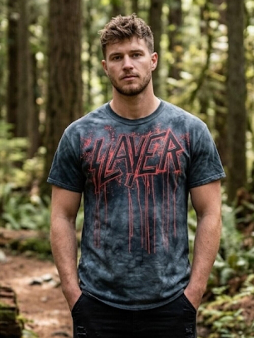 Slayer Tour Shirt Liquid Blue